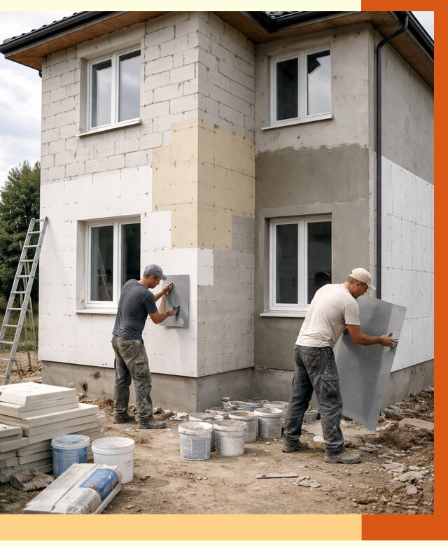 Утепление дома из газобетона в Балаково от 4274 руб./м² — заказать у ТепломастерБлк