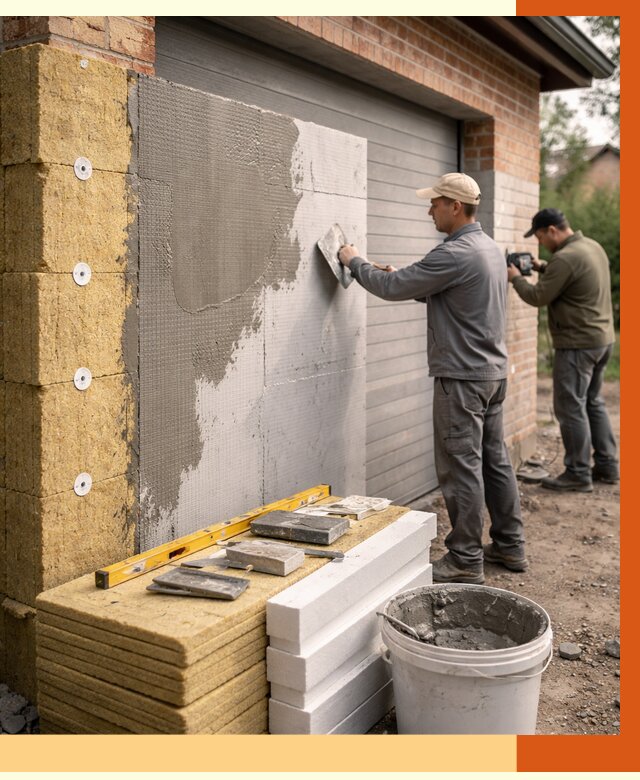 Утепление гаража снаружи в Балаково от 4274 руб. за м2 — наружное утепление под ключ | ТепломастерБлк