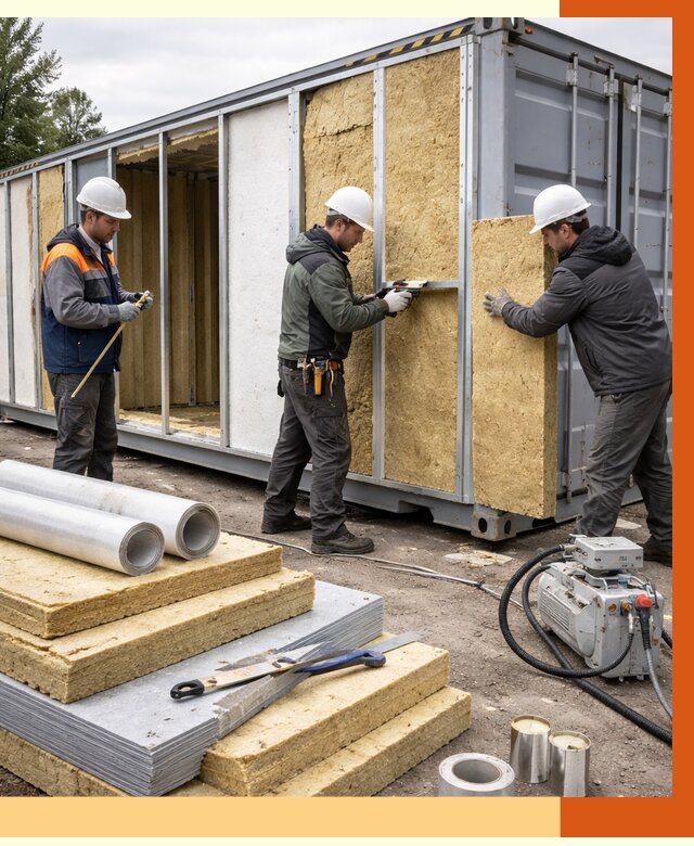 Утепление морского контейнера в Балаково от 3816 руб. под ключ | ТепломастерБлк