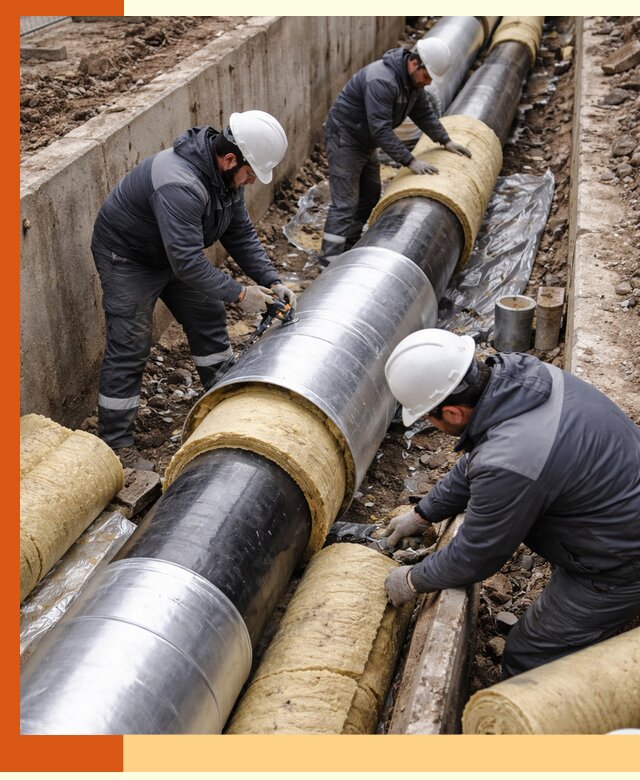 Утепление теплотрассы в Балаково: утеплительные работы и материалы