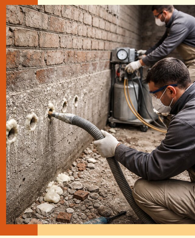 Заполнение колодцевой кладки ППУ в Балаково быстро и герметично