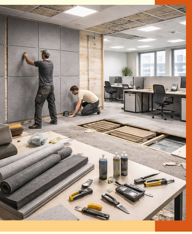 Профессиональная шумоизоляция офиса в Балаково от 6869 руб. за м2 | ТепломастерБлк